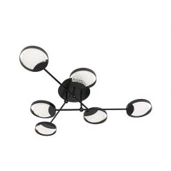 Aktion 🤩 QAZQA Deckenleuchte schwarz inkl. LED 3-Stufen dimmbar 6 Lichter - Patrick 🤩 -Deckenleuchten Verkaufs-Shop 9475 104516 14