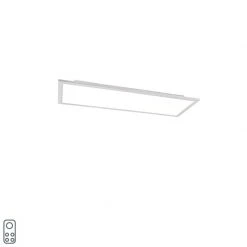 Besorgen ✨ QAZQA Deckenleuchte Stahl 80 cm inkl. LED mit Fernbedienung - Live ⭐