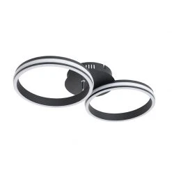 Top 10 🥰 QAZQA Deckenleuchte schwarz inkl. LED 3-stufig dimmbar 2-flammig - Navara 🔔 -Deckenleuchten Verkaufs-Shop 9501 104000 14