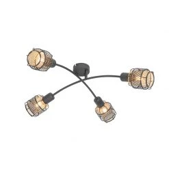 Rabatt 😀 QAZQA Design-Deckenleuchte Schwarz mit Gold 4-flammig - Noud 🤩 21 Rabatt 😀 QAZQA Design-Deckenleuchte Schwarz mit Gold 4-flammig - Noud 🤩 -Deckenleuchten Verkaufs-Shop 9502 105050 5