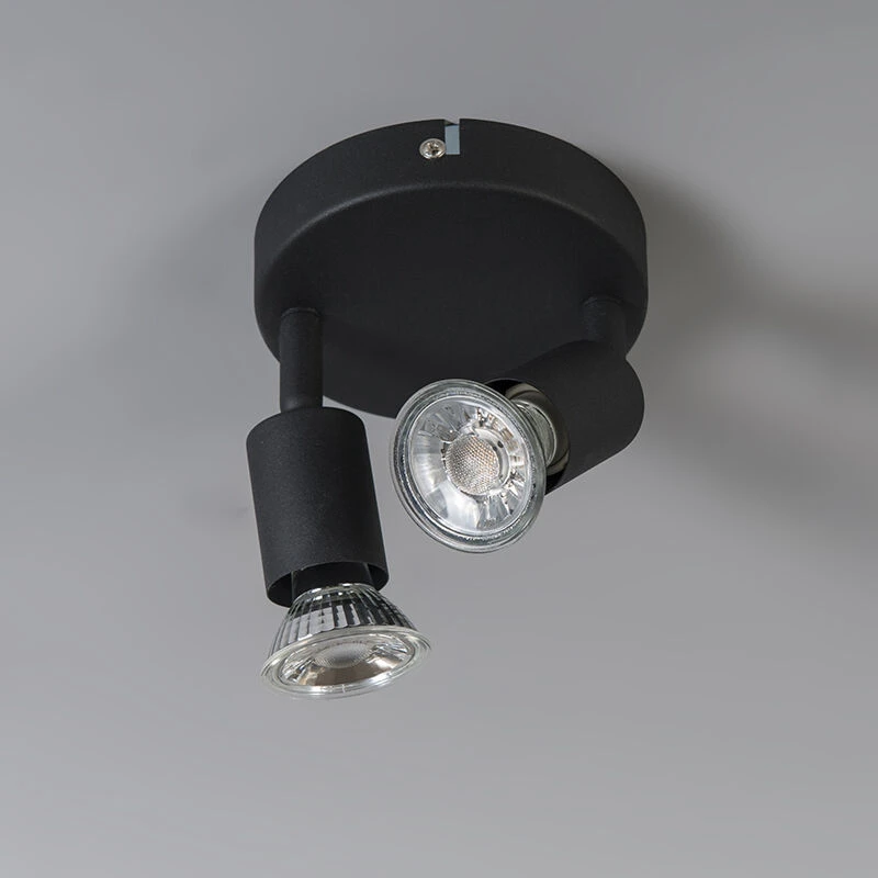 Am billigsten ⌛ QAZQA Industrial Spot schwarz kippbar rund - Jeany 2 👏 9 Am billigsten ⌛ QAZQA Industrial Spot schwarz kippbar rund - Jeany 2 👏 – Bild 9