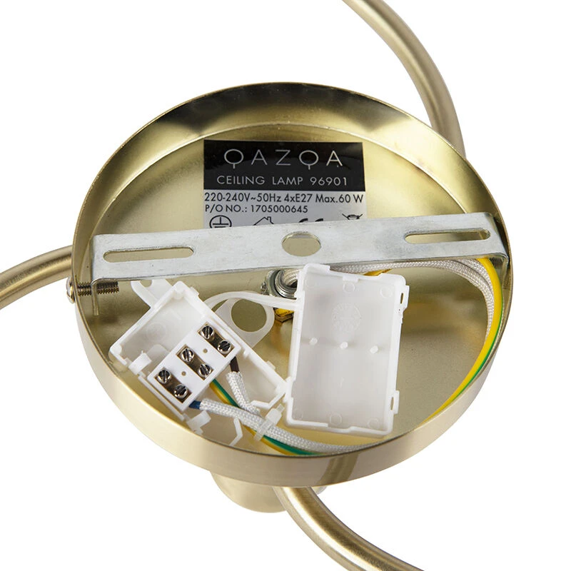 Billig 😉 QAZQA Art Deco Deckenleuchte Messing 4-flammig - Facil 😀 11 Billig 😉 QAZQA Art Deco Deckenleuchte Messing 4-flammig - Facil 😀 – Bild 11