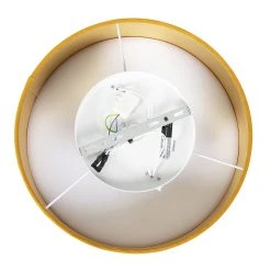 Bestpreis 💯 QAZQA Plafondlamp oker 40 cm met gouden binnenkant - Drum ⌛ -Deckenleuchten Verkaufs-Shop 9532 105484 8