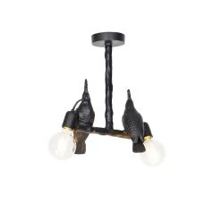 Rabatt 😍 QAZQA Vintage Deckenlampe schwarz - Papegoje ⌛