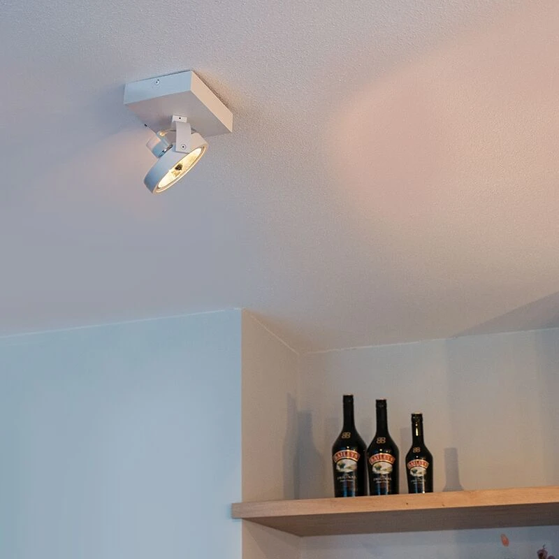 Bestpreis ⌛ QAZQA Design spot weiß verstellbar 1-flammig inkl. LED - Go 🥰 1 Bestpreis ⌛ QAZQA Design spot weiß verstellbar 1-flammig inkl. LED - Go 🥰