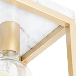 Großhandel 🎁 QAZQA Industrielle Deckenlampe Gold mit Marmor - Cage 🔔 -Deckenleuchten Verkaufs-Shop 9564 105256 8