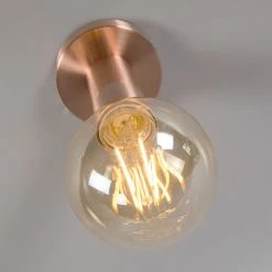 Billig 🔥 QAZQA Moderne Deckenleuchte Kupfer - Facil 1 👍 -Deckenleuchten Verkaufs-Shop 9582 92423 6