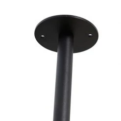 Aktion 🌟 QAZQA Industrielle Deckenleuchte schwarz mit Holz 3-Licht - Regal 🧨 -Deckenleuchten Verkaufs-Shop 9589 103039 9