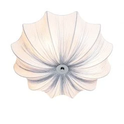 Neu 😍 QAZQA Design-Deckenlampe graue Seide 52 cm 3-flammig - Plu ⭐ -Deckenleuchten Verkaufs-Shop 9598 105322 6