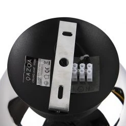 Auslauf 🔔 QAZQA Art Deco Deckenlampe schwarz mit Rauchspiegel - Pallon 🧨 -Deckenleuchten Verkaufs-Shop 9600 99088 8