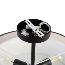 Beste Bewertungen von 😍 QAZQA Moderne Deckenleuchte braun mit weiß 50 cm 3-flammig - Drum Duo 🥰 -Deckenleuchten Verkaufs-Shop 9603 104408 8