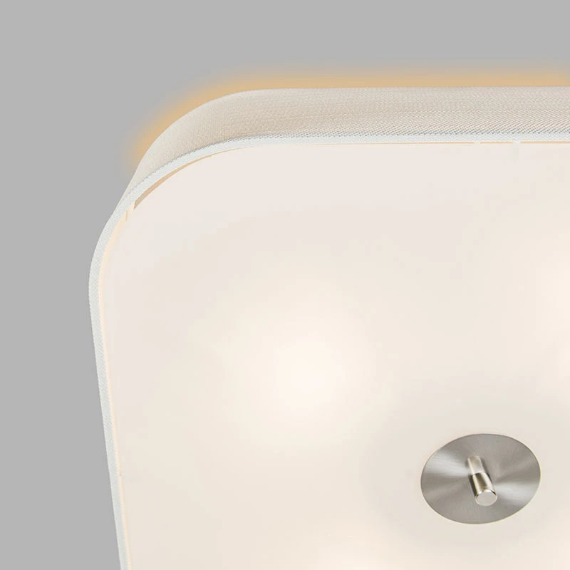 Top 10 🔥 QAZQA Deckenleuchte quadratisch weiß 50 cm - Drum deluxe Jute 🛒 7 Top 10 🔥 QAZQA Deckenleuchte quadratisch weiß 50 cm - Drum deluxe Jute 🛒 – Bild 7