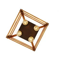 Rabatt 🥰 QAZQA Industrielle Deckenleuchte schwarz mit Holz 4-Licht - Paleta Mai ✔️ -Deckenleuchten Verkaufs-Shop 9614 103185 6