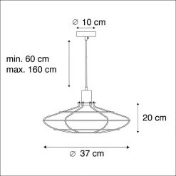Budget 👍 QAZQA Vintage Hängelampe schwarz 37 cm - Laurent 🎉 -Deckenleuchten Verkaufs-Shop 9621 97358 4