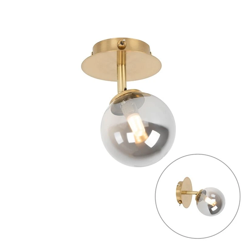 Bestpreis ⭐ QAZQA Country Spot gold verstellbar mit Rauchglas - Athen 🎁 1 Bestpreis ⭐ QAZQA Country Spot gold verstellbar mit Rauchglas - Athen 🎁