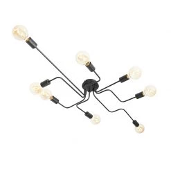 Bestpreis 🛒 QAZQA Design plafondlamp zwart 8-lichts - Facile 👏 18 Bestpreis 🛒 QAZQA Design plafondlamp zwart 8-lichts - Facile 👏 -Deckenleuchten Verkaufs-Shop 9632 105649 6