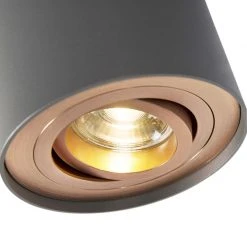 Bestpreis 🔥 QAZQA Spot grau mit Kupferwirbel und Neigung - Rondoo Up 🎁 9 Bestpreis 🔥 QAZQA Spot grau mit Kupferwirbel und Neigung - Rondoo Up 🎁 -Deckenleuchten Verkaufs-Shop 9637 92658 2