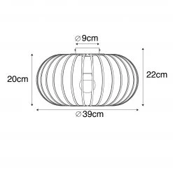 Bestes Angebot ⌛ QAZQA Design plafondlamp roestbruin 39 cm - Johanna 🌟 -Deckenleuchten Verkaufs-Shop 9643 105577 3