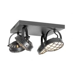 Am billigsten 🧨 QAZQA Vintage Spot schwarz quadratisch 4-flammig - Tamina 🌟 -Deckenleuchten Verkaufs-Shop 9652 104432 10