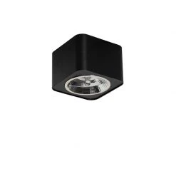 Budget ❤️ QAZQA Moderner Fleck schwarz 12,5 cm - Boxer 🧨 -Deckenleuchten Verkaufs-Shop 9653 102881 7