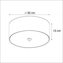 Aktion 😀 QAZQA Country Deckenleuchte weiß 30 cm - Drum 🤩 -Deckenleuchten Verkaufs-Shop 9654 45285 2