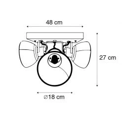 Billig ⌛ QAZQA Deckenleuchte Bronze mit Holz 3-flammig - Mangos 👍 -Deckenleuchten Verkaufs-Shop 9657 102354 3