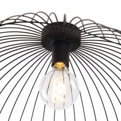 Bestpreis 😍 QAZQA Design Deckenleuchte schwarz 50 cm - Pua 🎁 -Deckenleuchten Verkaufs-Shop 9669 102453 2