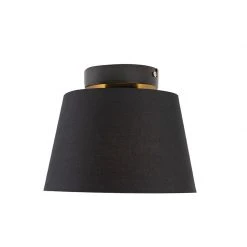 Neu ✨ QAZQA Deckenleuchte mit Schirm schwarz/gold 20 cm - Combi schwarz 🌟 -Deckenleuchten Verkaufs-Shop 9680 98616 4