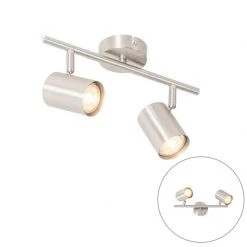 Angebote ✔️ QAZQA Moderne Deckenleuchte Stahl 2-flammig verstellbar - Jeana 😉