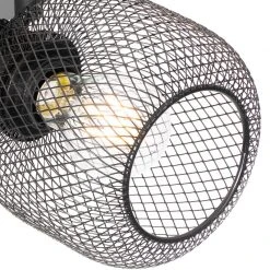Billig 👍 QAZQA Industriespot schwarz 3-flammig - Bliss Mesh 🧨 -Deckenleuchten Verkaufs-Shop 9698 104480 3