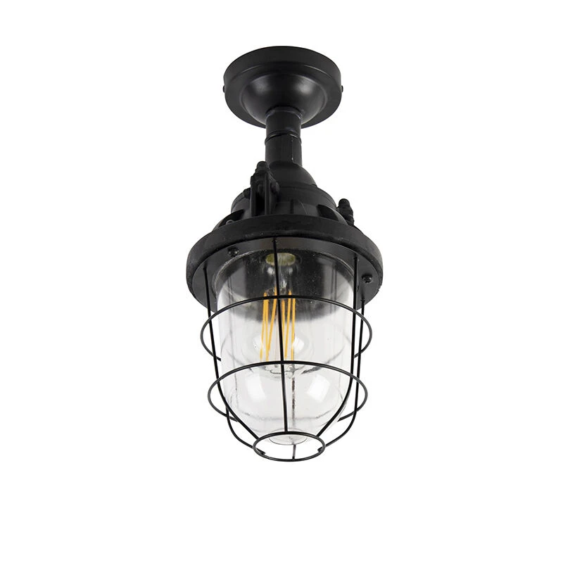 Besorgen 👏 QAZQA Industriedeckenleuchte schwarz - Cabin ⌛ 14 Besorgen 👏 QAZQA Industriedeckenleuchte schwarz - Cabin ⌛ – Bild 14