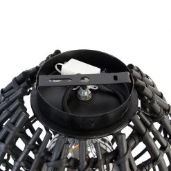 Rabatt 🎉 QAZQA Ländliche Deckenlampe schwarz 25 cm - Canna 🛒 -Deckenleuchten Verkaufs-Shop 9707 104271 9