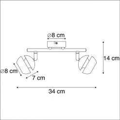 Brandneu ✔️ QAZQA Moderner Spot 2-Flammig schwarz mit goldener Innenseite - Buell Deluxe 🧨 17 Brandneu ✔️ QAZQA Moderner Spot 2-Flammig schwarz mit goldener Innenseite - Buell Deluxe 🧨 -Deckenleuchten Verkaufs-Shop 9727 97927 3