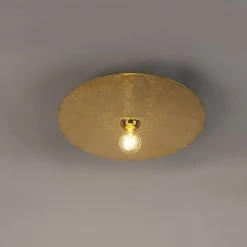 Auslauf 😉 QAZQA Moderne Deckenlampe Gold 40cm - Disque 🌟 -Deckenleuchten Verkaufs-Shop 9729 96838 9