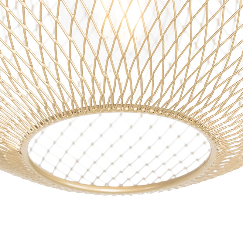 Top 10 🥰 QAZQA Industrielle Deckenlampe gold - Molly 😍 3 Top 10 🥰 QAZQA Industrielle Deckenlampe gold - Molly 😍 – Bild 3