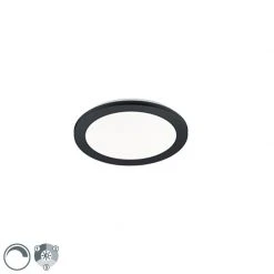 Budget 🧨 Trio Leuchten Deckenleuchte rund schwarz 26 cm inkl. LED 3-stufig dimmbar IP44 - Lope 👍