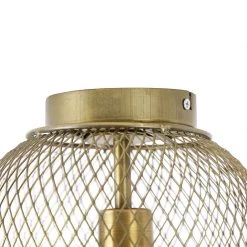 Großhandel 👏 QAZQA Moderne Deckenleuchte Messing - Waya Mesh 😍 -Deckenleuchten Verkaufs-Shop 9755 103440 5