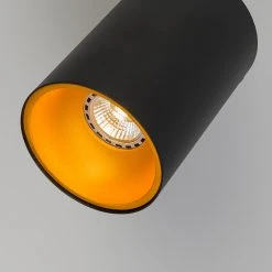 Aktion 🎁 QAZQA Aufbaustrahler schwarz mit Gold - Deep 🎉 -Deckenleuchten Verkaufs-Shop 9776 89313 6