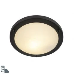 Bester Verkauf ✨ QAZQA Smart Deckenleuchte schwarz inkl. WiFi A60 IP44 - Yuma 31 😀