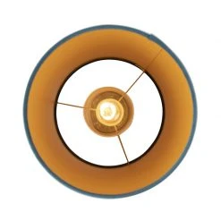 Bestes Angebot 🎁 QAZQA Deckenleuchte mit Samtschirm blau/gold 25 cm - Combi schwarz ✔️ -Deckenleuchten Verkaufs-Shop 9786 98633 5