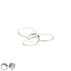 Bester Verkauf 🔔 QAZQA Design Deckenleuchte Stahl inkl. LED 3-stufig dimmbar - Spas 😉