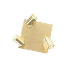 Brandneu 🌟 QAZQA Professional Moderne badkamer spot messing vierkant 3-lichts IP44 - Ducha 🧨 -Deckenleuchten Verkaufs-Shop 9794 105238 9