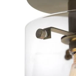 Bestes Angebot ⭐ QAZQA Moderne Deckenleuchte Bronze mit Glaskuppel 🥰 -Deckenleuchten Verkaufs-Shop 9828 97095 3