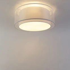 Aktion ❤️ QAZQA Moderne Deckenleuchte weiß 50 cm 3-flammig - Drum Duo ⌛ -Deckenleuchten Verkaufs-Shop 9855 104410 7