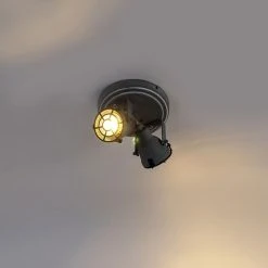 Angebote ⭐ QAZQA Robuster Spots Betonlook 2-flammig - Medox ✔️ -Deckenleuchten Verkaufs-Shop 9859 96677 13