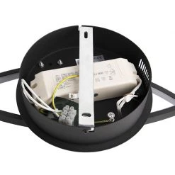 Angebote 😍 Trio Leuchten Deckenleuchte schwarz 80 cm inkl. LED 3-stufig dimmbar - Rowin 🥰 -Deckenleuchten Verkaufs-Shop 9867 102794 9