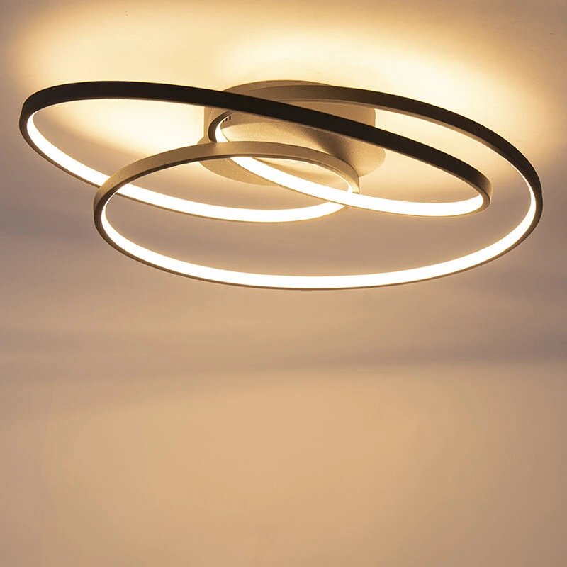 Großhandel ❤️ Trio Leuchten Deckenleuchte schwarz 60 cm inkl. LED 3-stufig dimmbar - Rowin 🧨 11 Großhandel ❤️ Trio Leuchten Deckenleuchte schwarz 60 cm inkl. LED 3-stufig dimmbar - Rowin 🧨 – Bild 11