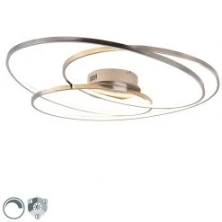 Billig 😀 Trio Leuchten Deckenleuchte Stahl 80 cm inkl. LED 3-stufig dimmbar - Rowin ⭐