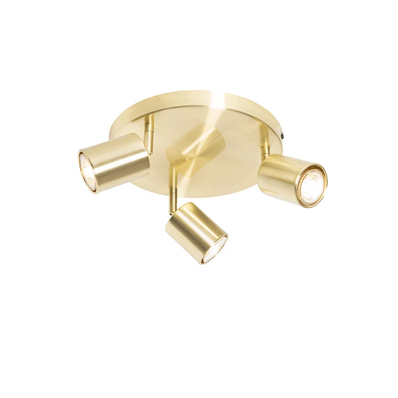 Bestes Angebot 🛒 QAZQA Moderne plafondlamp messing verstelbaar rond 3-lichts - Java ✔️ 6 Bestes Angebot 🛒 QAZQA Moderne plafondlamp messing verstelbaar rond 3-lichts - Java ✔️ – Bild 6