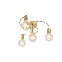 Billig 😉 QAZQA Art Deco Deckenleuchte Messing 4-flammig - Facil 😀 16 Billig 😉 QAZQA Art Deco Deckenleuchte Messing 4-flammig - Facil 😀 -Deckenleuchten Verkaufs-Shop 9887 96901 2